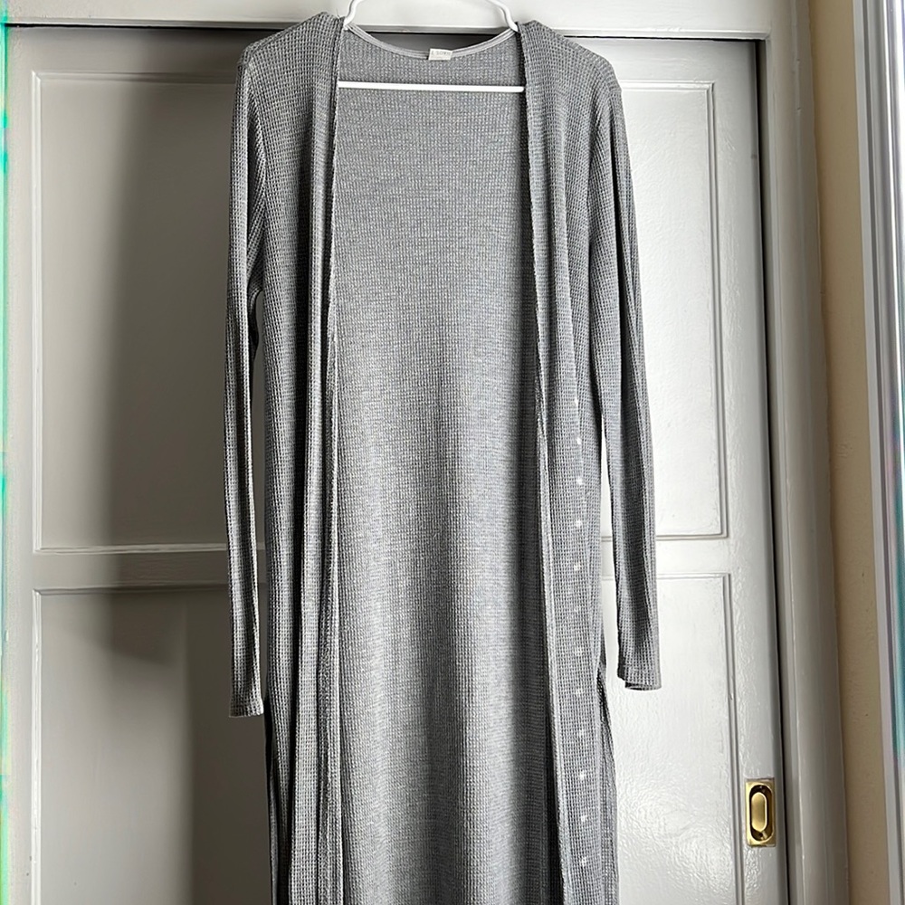 Long grey cardigan